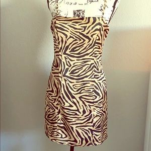 Satin Animal Print Dress, Forever 21, size M